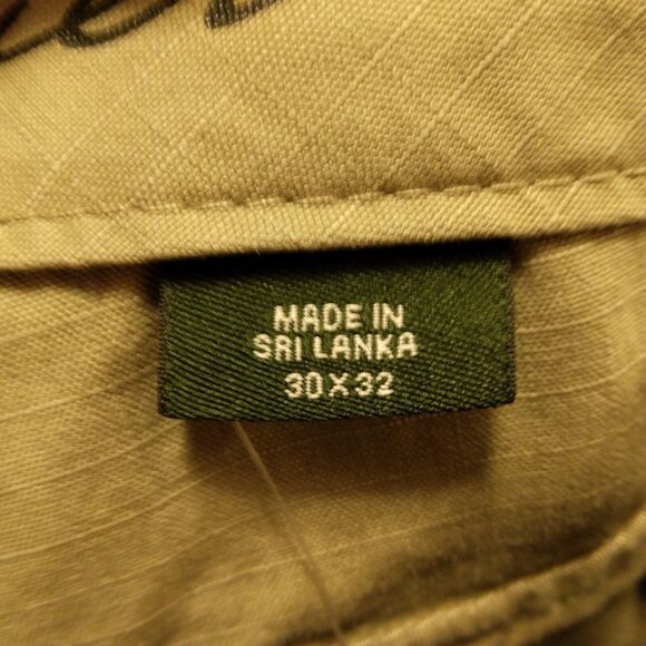 Eddie Bauer cargo pants mens 30x32 khaki tan ripstop surplus malt 5700 - Picture 7 of 11